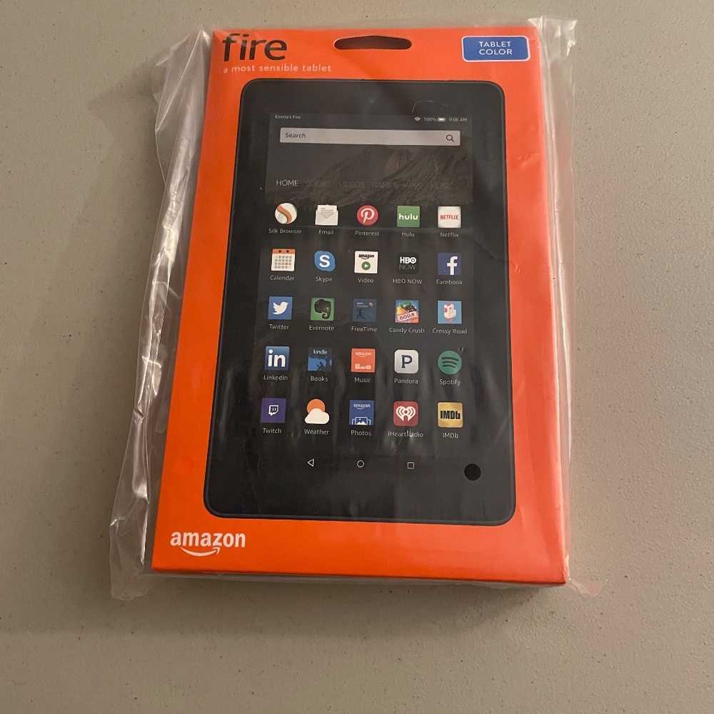 NIB BLUE Amazon 7 Inch Fire Tablet 8GB BLUE 5th Generation